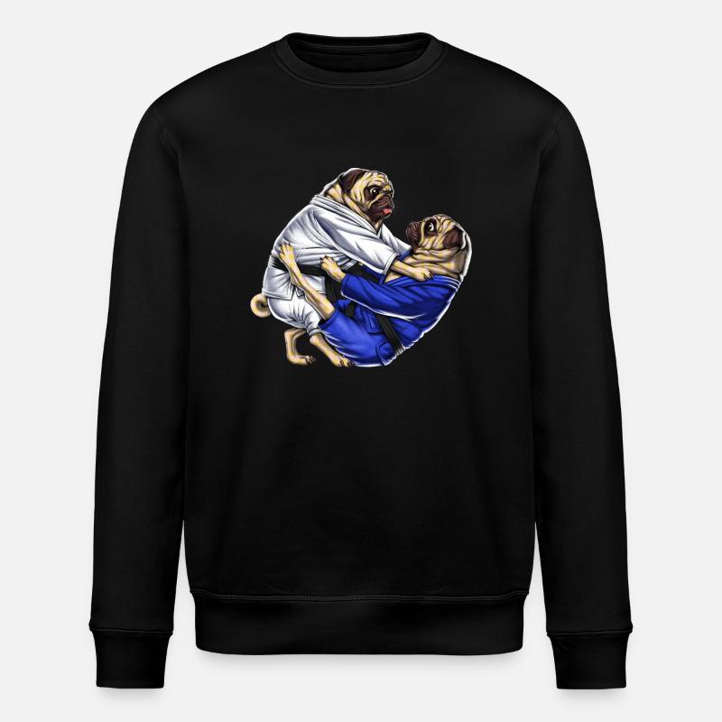 Jiu-Jitsu Möpse - Stanley/Stella Unisex Bio-Sweatshirt ROLLER - Schwarz