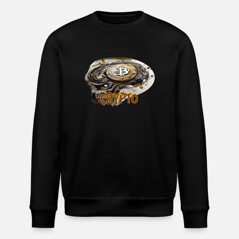 Krypto Währung, crypto digging - Stanley/Stella Unisex Bio-Sweatshirt ROLLER - Schwarz