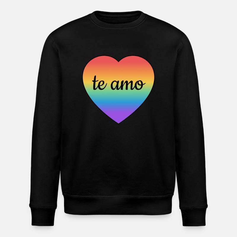 Te amo rakastan sinua espanjaksi - Stanley/Stella ROLLER unisex luomu-collegepaita - musta