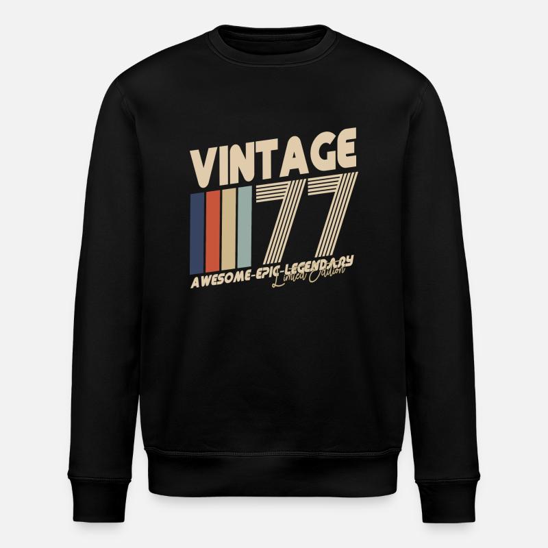 1977 - Sweat bio ROLLER Stanley/Stella Unisexe - noir