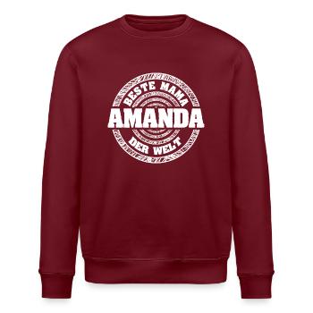 Mère Amanda - Sweat bio ROLLER Stanley/Stella Unisexe - bordeaux - Devant - Nik (191cm)