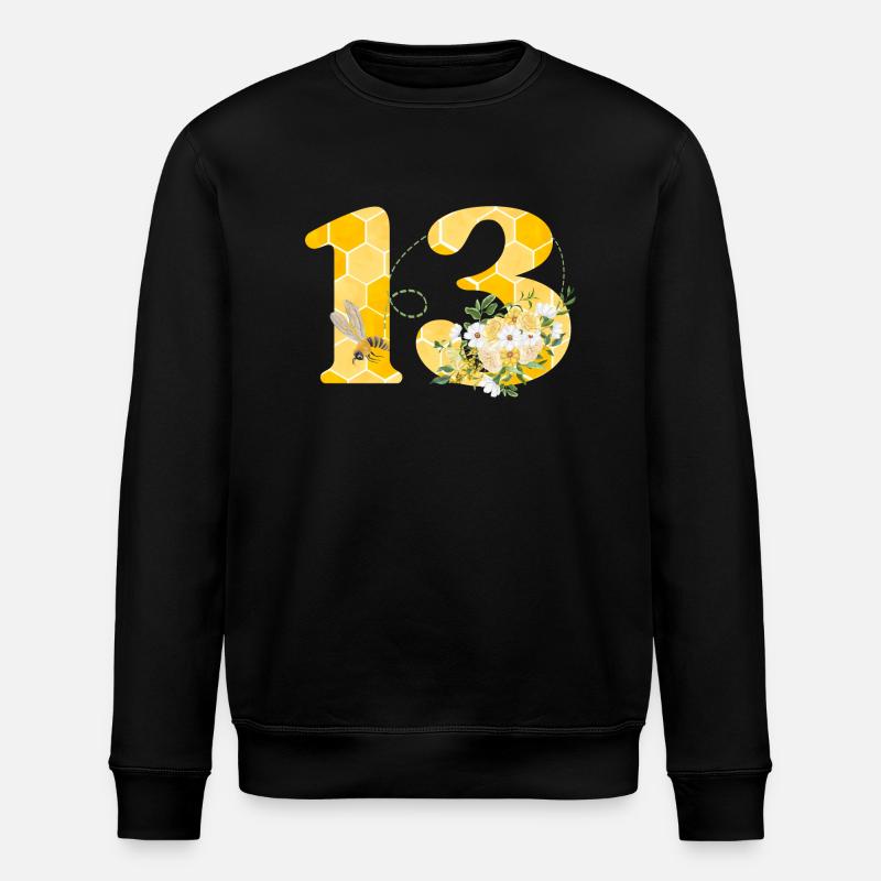 13th Anniversary Bee - Stanley/Stella ROLLER Unisex Organic Sweatshirt - black