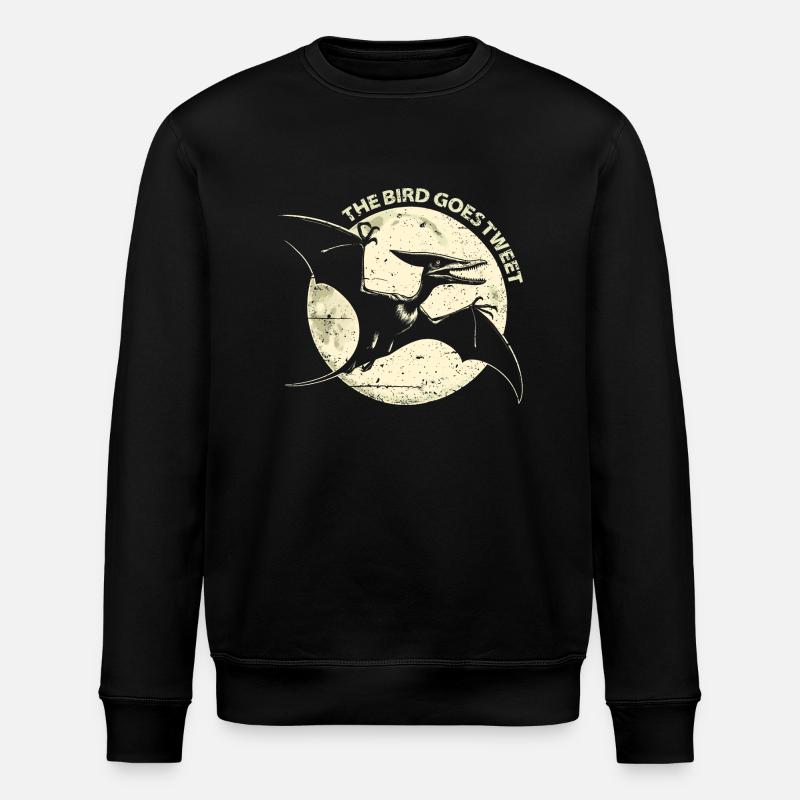 L’oiseau va tweeter - Sweat bio ROLLER Stanley/Stella Unisexe - noir
