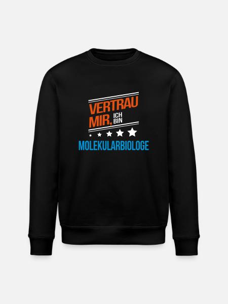 Molekularbiologe Beruf Geschenk - Stanley/Stella Unisex Bio-Sweatshirt ROLLER - Schwarz