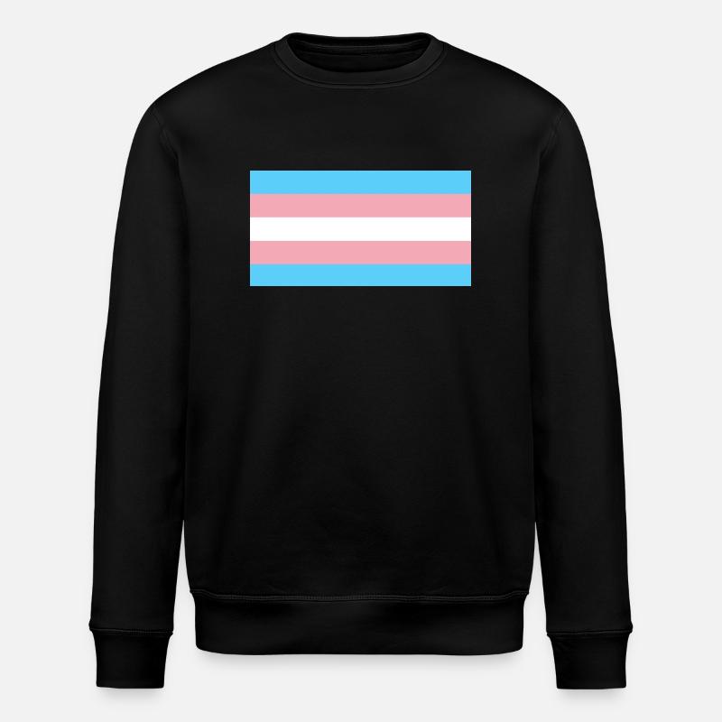 Trans flag Design - Stanley/Stella ROLLER Unisex Organic Sweatshirt - black