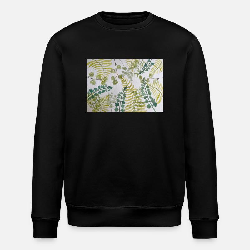 Foliage Pattern - Stanley/Stella ROLLER Unisex Organic Sweatshirt - black