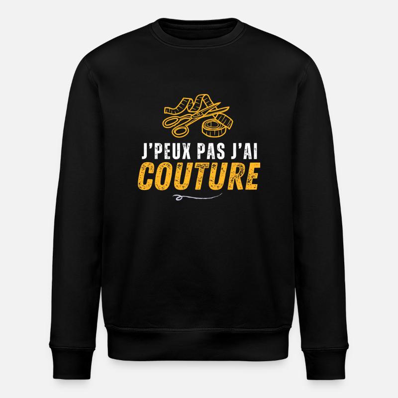 I can't sew - Stanley/Stella ROLLER Unisex Organic Sweatshirt - black