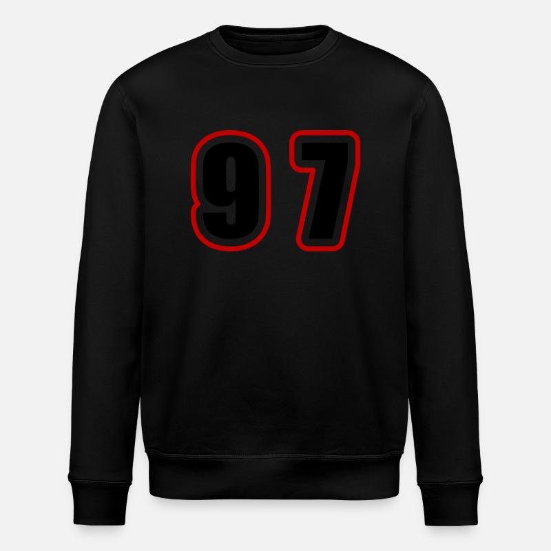 97 Zahl College - Stanley/Stella Unisex Bio-Sweatshirt ROLLER - Schwarz