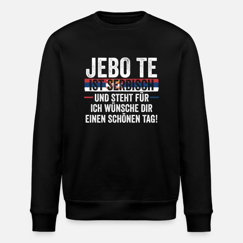 Serben Serbisch Serbien - Stanley/Stella Unisex Bio-Sweatshirt ROLLER - Schwarz