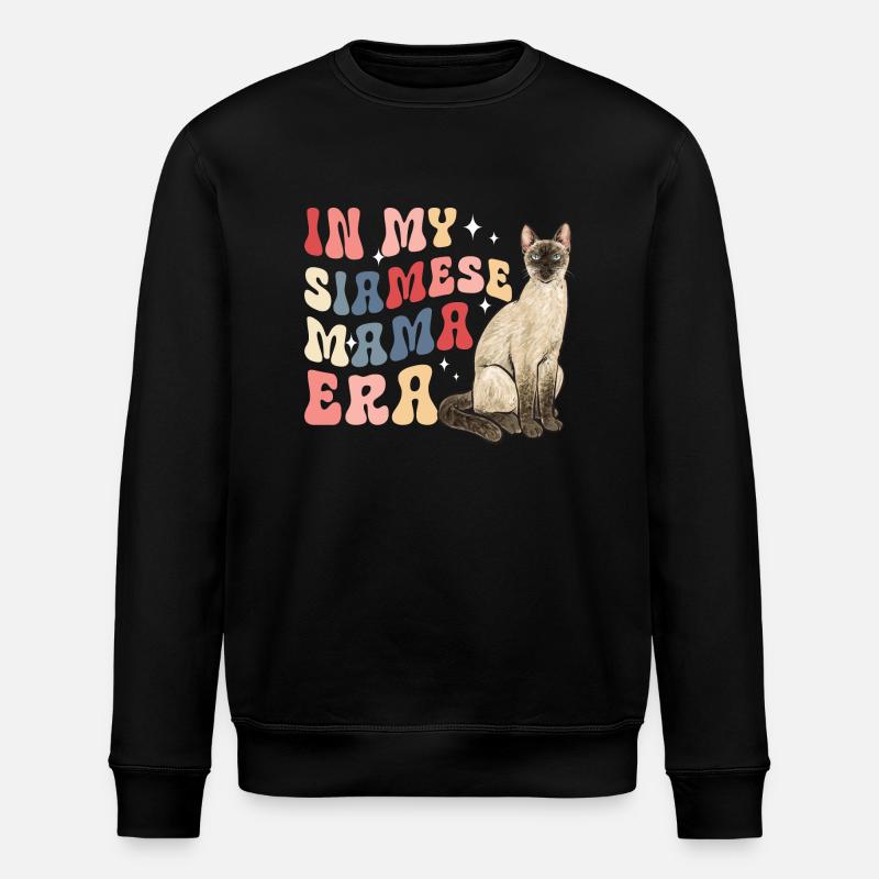 Siamkatze Katze Siamese - Stanley/Stella Unisex Bio-Sweatshirt ROLLER - Schwarz