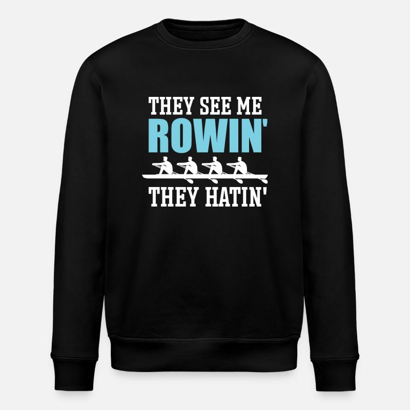 Rowing Team Funny Rowing - Stanley/Stella ROLLER Unisex Organic Sweatshirt - black