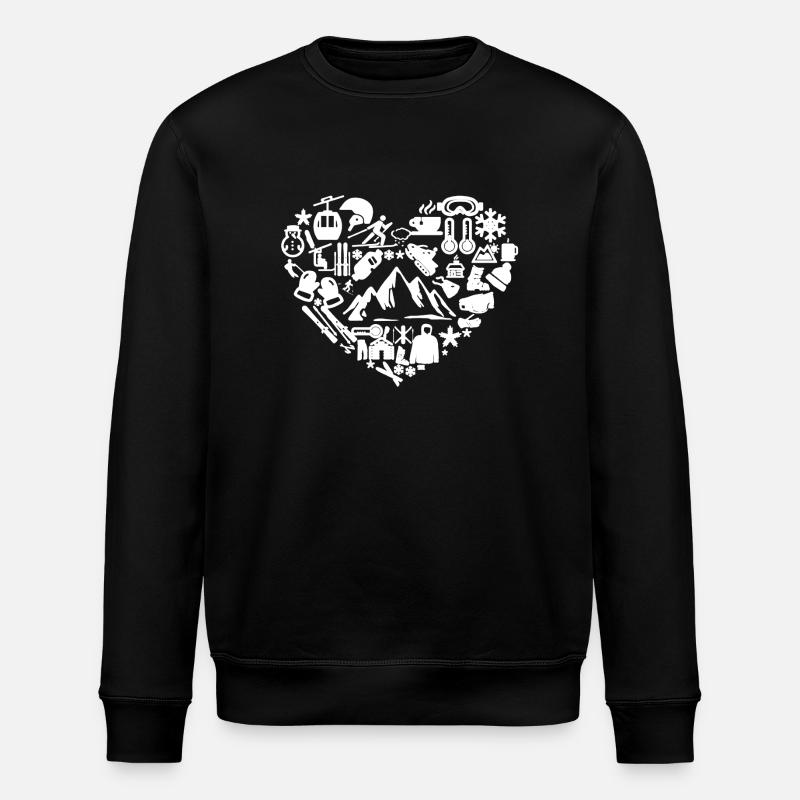 Coeur de ski chemise - Sweat bio ROLLER Stanley/Stella Unisexe - noir
