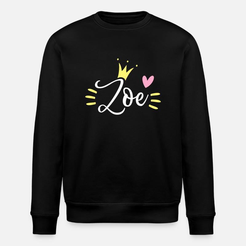 Zoe Name Krone - Stanley/Stella Unisex Bio-Sweatshirt ROLLER - Schwarz