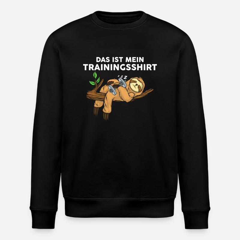 Trainingsshirt Faultier - Stanley/Stella Unisex Bio-Sweatshirt ROLLER - Schwarz