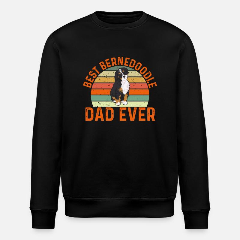 Bernedoodle Hund - Stanley/Stella Unisex Bio-Sweatshirt ROLLER - Schwarz