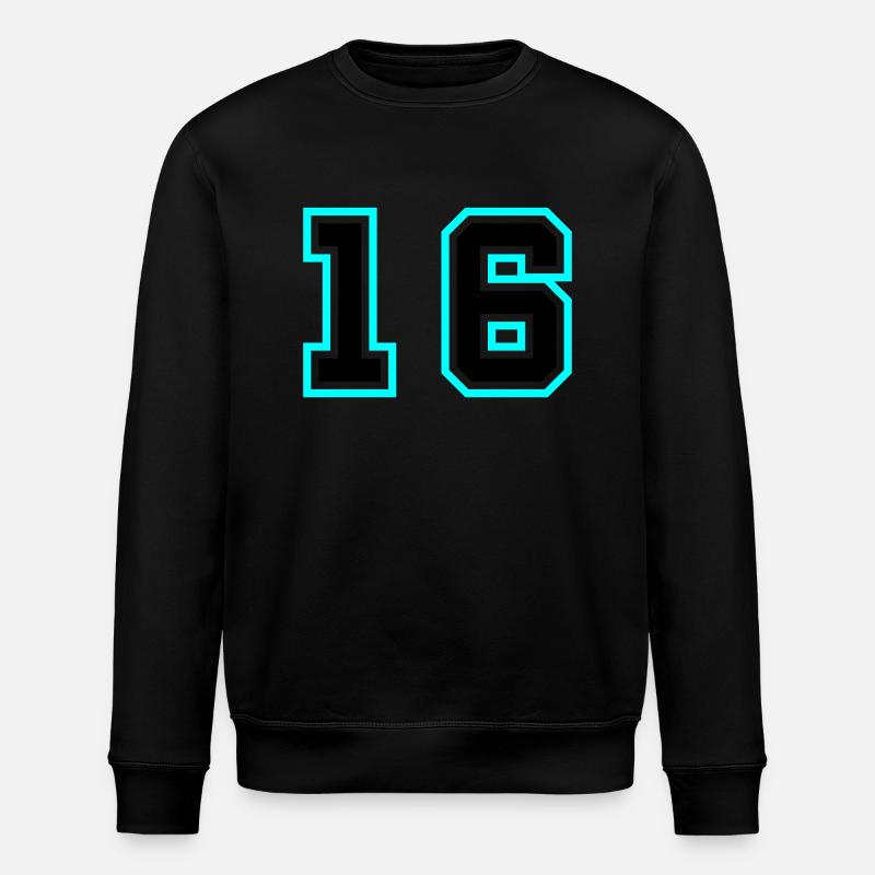 16 Number symbol - Stanley/Stella ROLLER Unisex Organic Sweatshirt - black