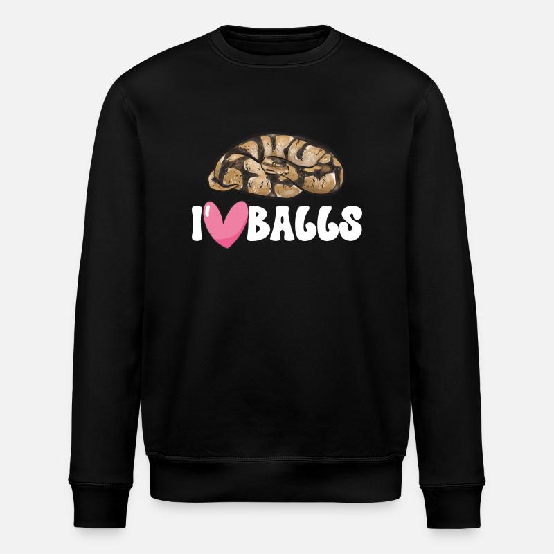 Ball Python Snake King Python - Stanley/Stella ROLLER Unisex Organic Sweatshirt - black