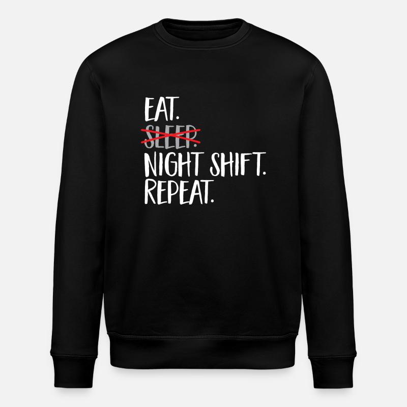 Night Shift Nurse - Stanley/Stella ROLLER Unisex Organic Sweatshirt - black