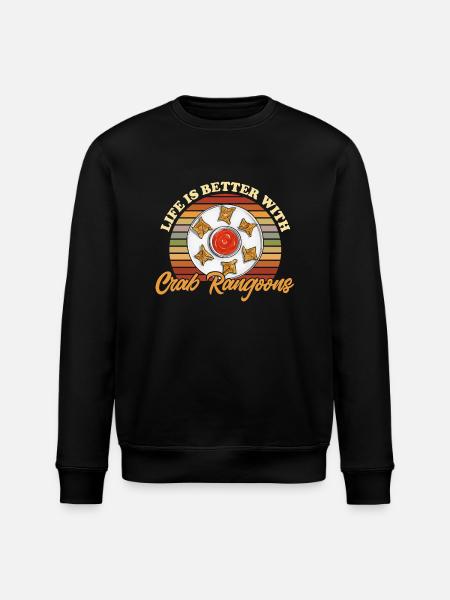 Krabben Rangoon Crab Rangoon - Stanley/Stella ROLLER Unisex Organic Sweatshirt - black
