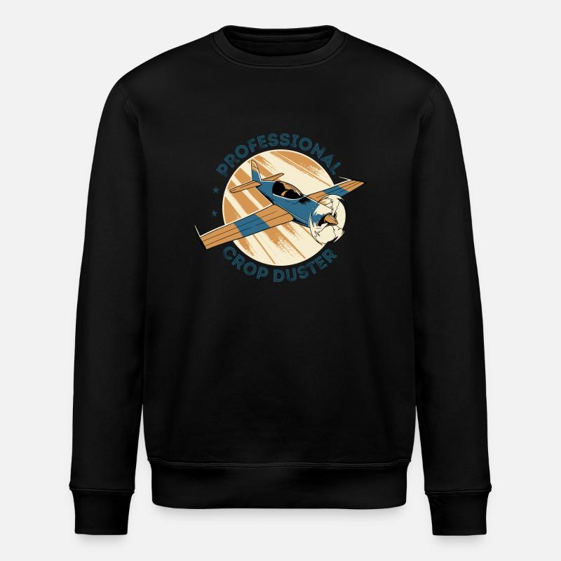 Professioneller Crop Duster Pilot, Antenne - Stanley/Stella Unisex Bio-Sweatshirt ROLLER - Schwarz