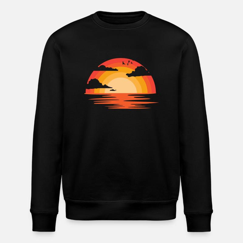 coucher du soleil - Sweat bio ROLLER Stanley/Stella Unisexe - noir