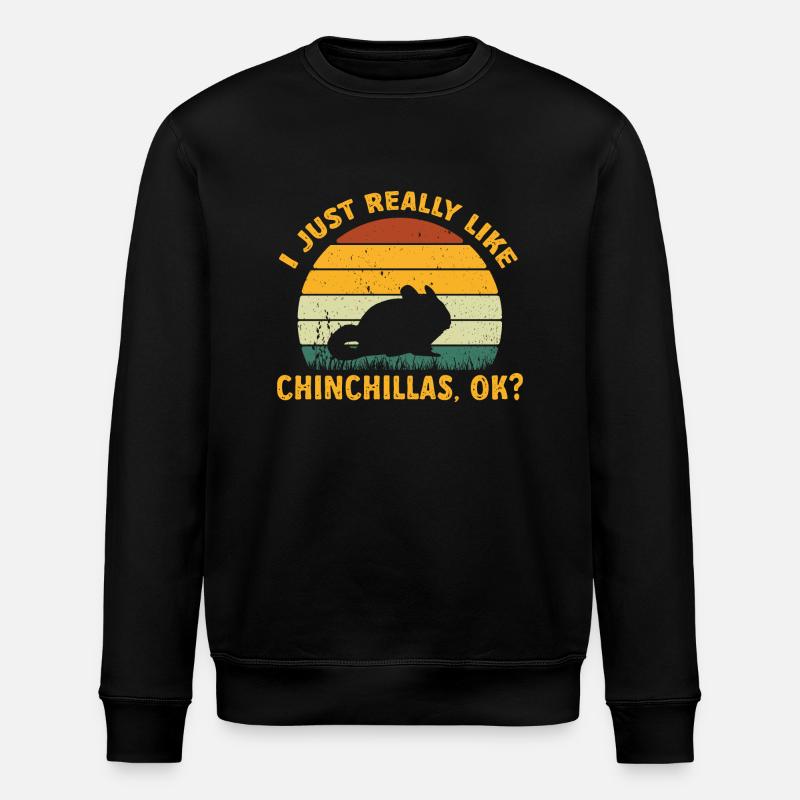 Chinchilla - Stanley/Stella Unisex Bio-Sweatshirt ROLLER - Schwarz