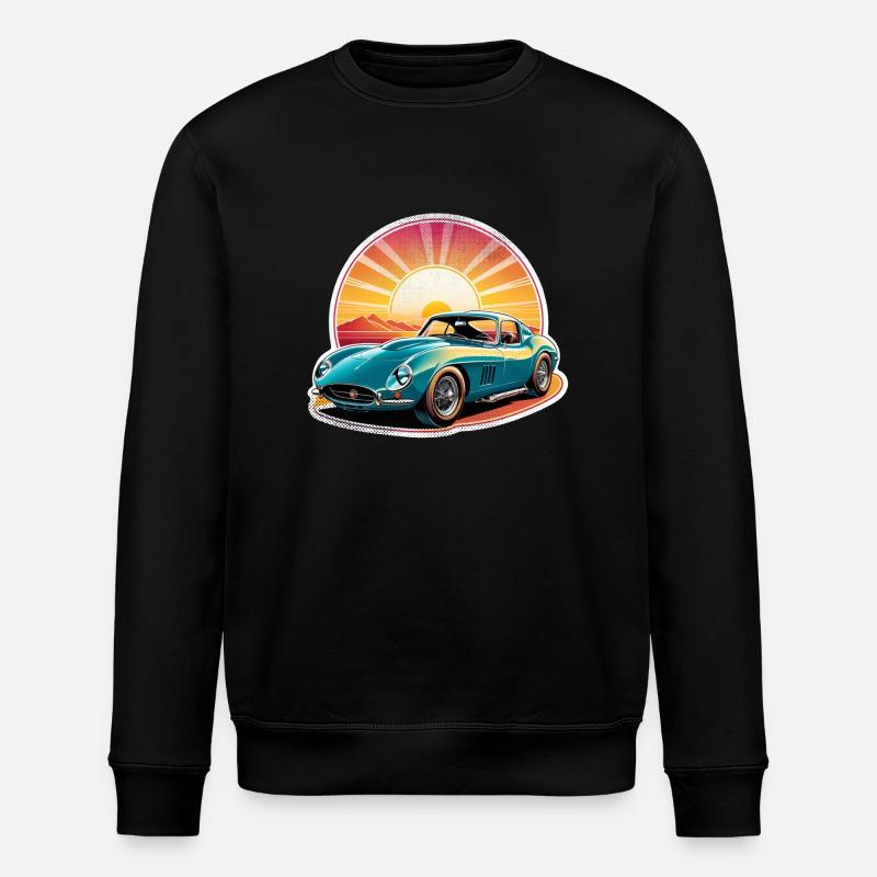 Oldtimer Sonnenuntergang - Stanley/Stella Unisex Bio-Sweatshirt ROLLER - Schwarz