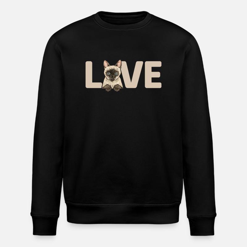 Siamese Cat Siamese Cat - Stanley/Stella ROLLER Unisex Organic Sweatshirt - black
