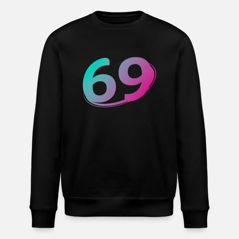 Nummer 69 mehrfarbig - Stanley/Stella Unisex Bio-Sweatshirt ROLLER - Schwarz