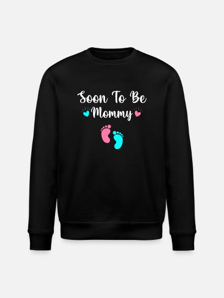 Soon To Be Mommy - Stanley/Stella ROLLER Unisex Organic Sweatshirt - black