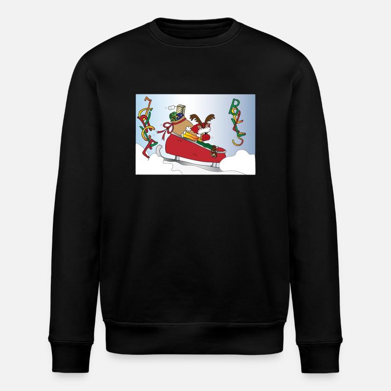 Jingle Bells Rudolph - Stanley/Stella Unisex Bio-Sweatshirt ROLLER - Schwarz