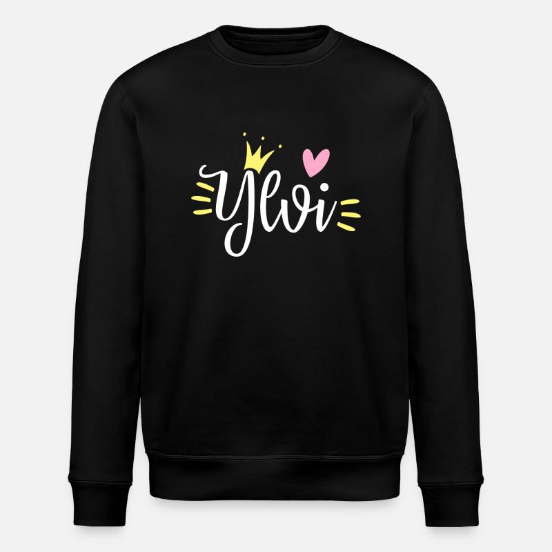 Ylvi Name Crown - Stanley/Stella ROLLER Unisex Organic Sweatshirt - black
