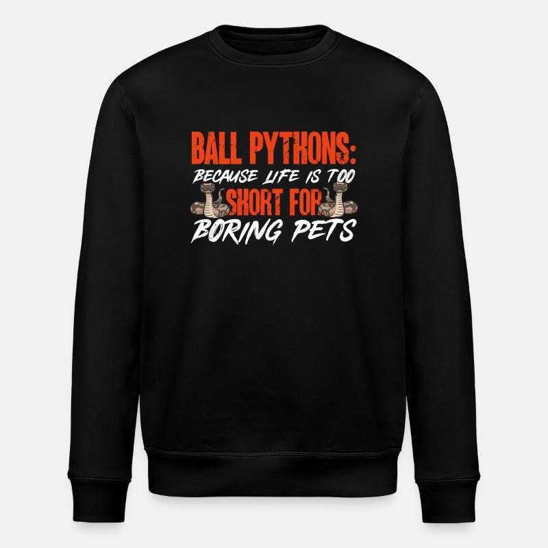 Ball Python Schlange Königspython - Stanley/Stella Unisex Bio-Sweatshirt ROLLER - Schwarz