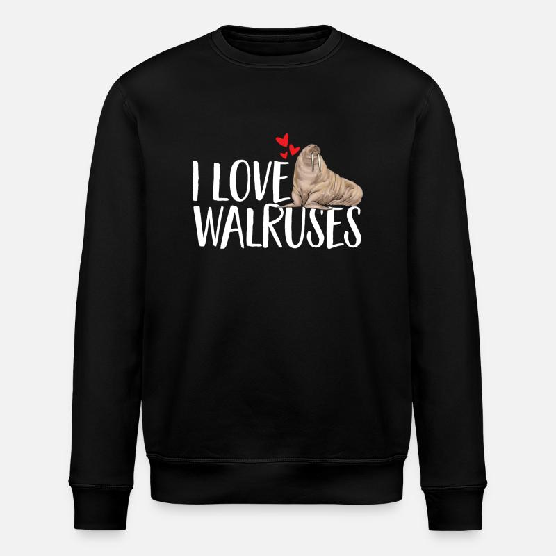 Walross - Stanley/Stella Unisex Bio-Sweatshirt ROLLER - Schwarz