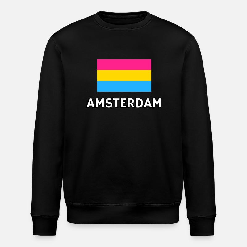 Pan Pride Flag Amsterdam - Sweat bio ROLLER Stanley/Stella Unisexe - noir