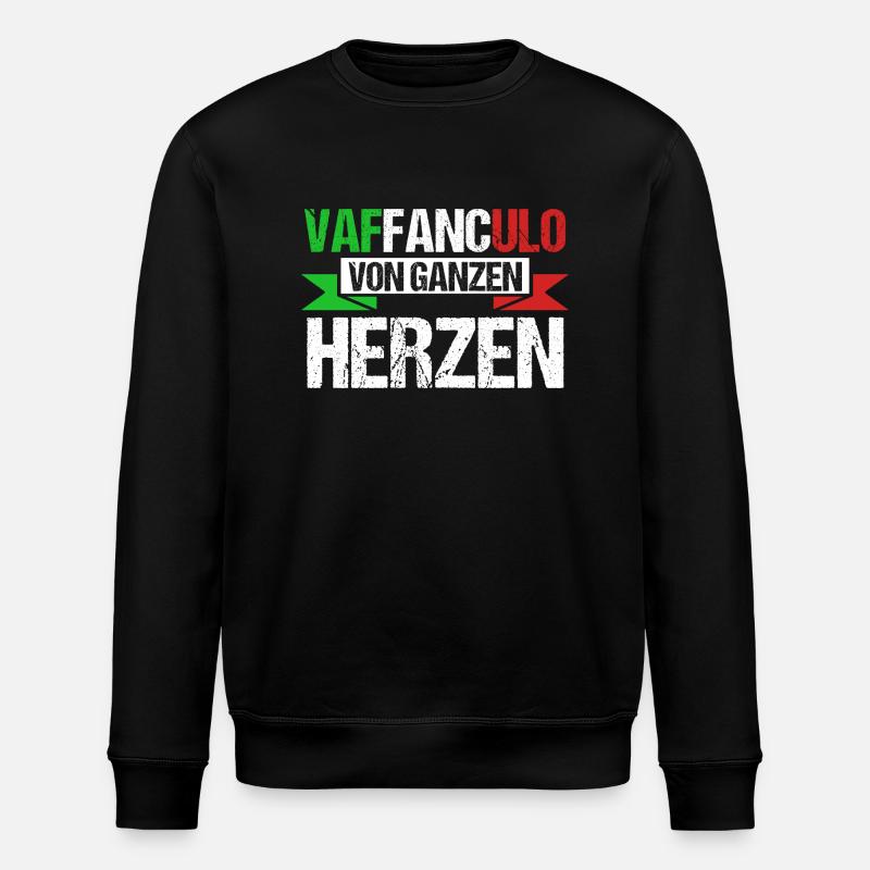 Italy Italian Vaffanculo - Stanley/Stella ROLLER Unisex Organic Sweatshirt - black