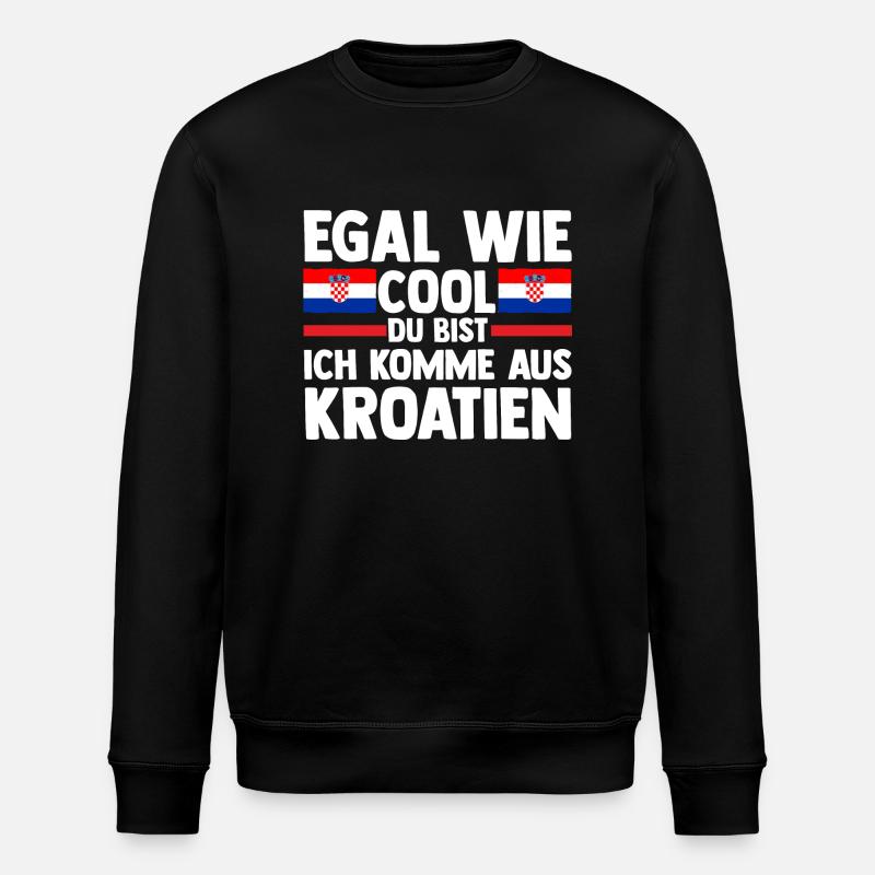 Croate Croate Croatie - Sweat bio ROLLER Stanley/Stella Unisexe - noir