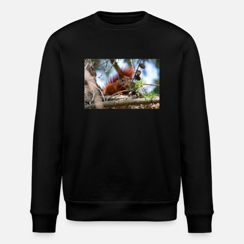 Eichhörnchen Sciurus - Stanley/Stella Unisex Bio-Sweatshirt ROLLER - Schwarz