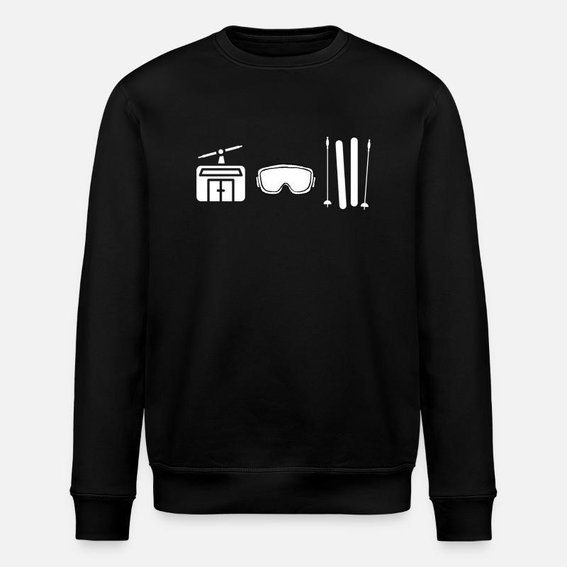 Skilift Skibrille Ski - Stanley/Stella Unisex Bio-Sweatshirt ROLLER - Schwarz