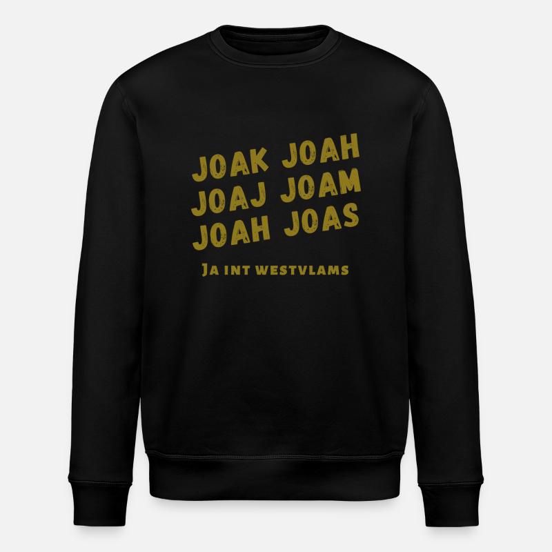 Ja in het West-Vlaams dialect - Stanley/Stella ROLLER Unisex Organic Sweatshirt - black