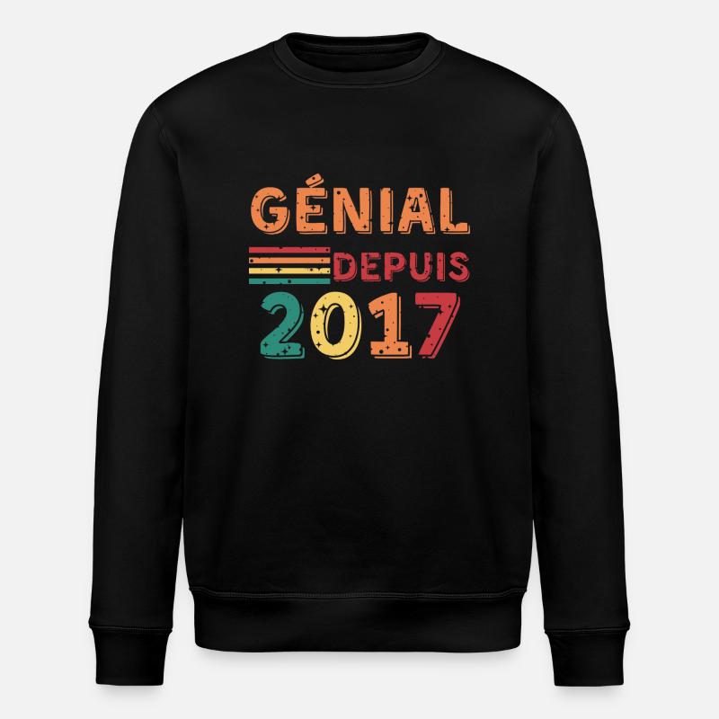 Awesome since 2017 - Stanley/Stella ROLLER Unisex Organic Sweatshirt - black