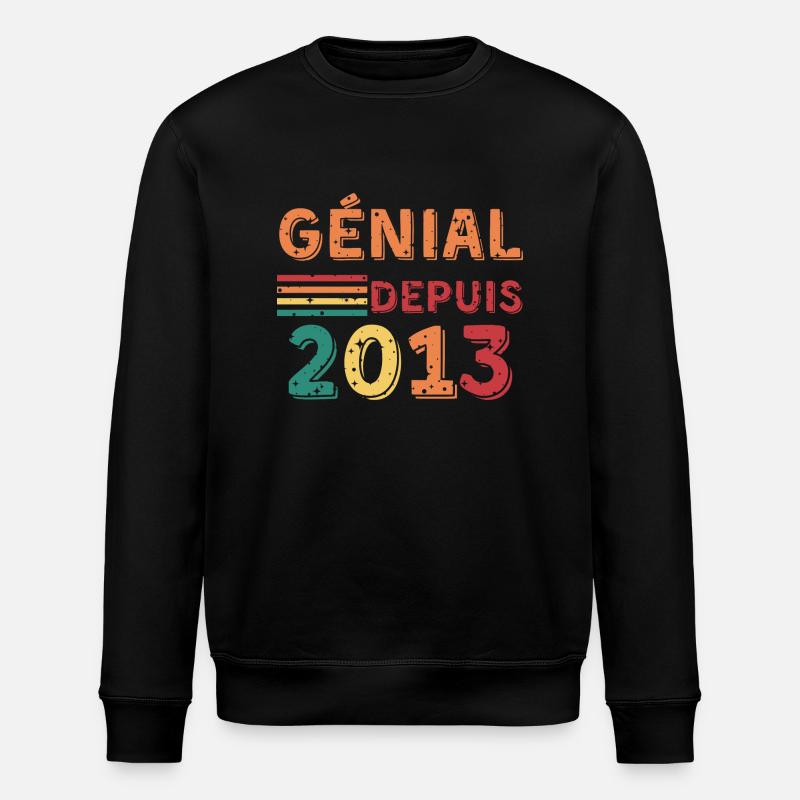 Awesome since 2013 - Stanley/Stella ROLLER Unisex Organic Sweatshirt - black