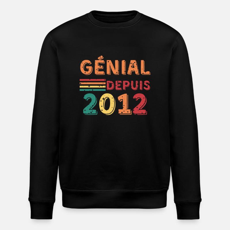 Awesome since 2012 - Stanley/Stella ROLLER Unisex Organic Sweatshirt - black