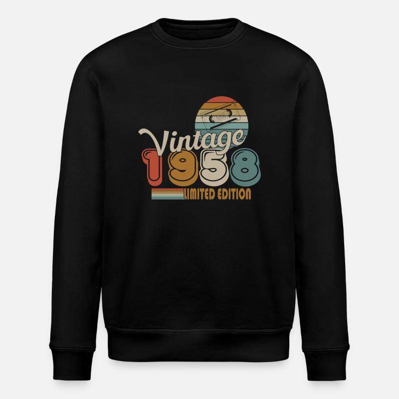 1958 - Stanley/Stella Unisex Bio-Sweatshirt ROLLER - Schwarz