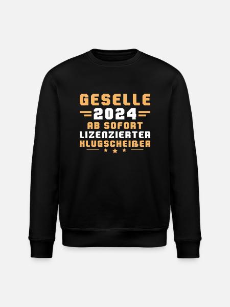 Geselle 2024 Bestandene Gesellenprüfung Geschenk - Stanley/Stella Unisex Bio-Sweatshirt ROLLER - Schwarz