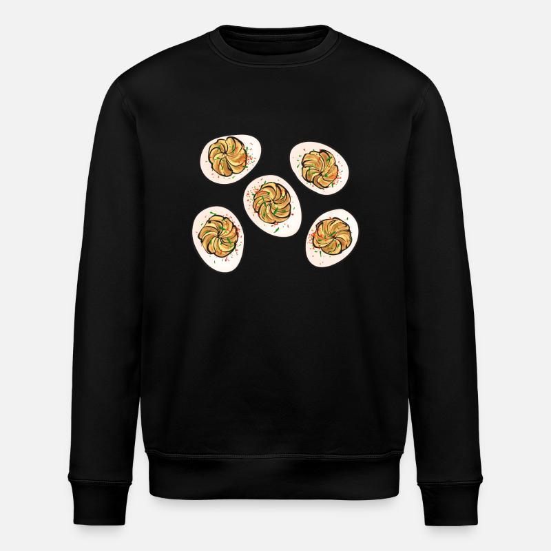 Stuffed Eggs Deviled Eggs - Stanley/Stella ROLLER Unisex Organic Sweatshirt - black