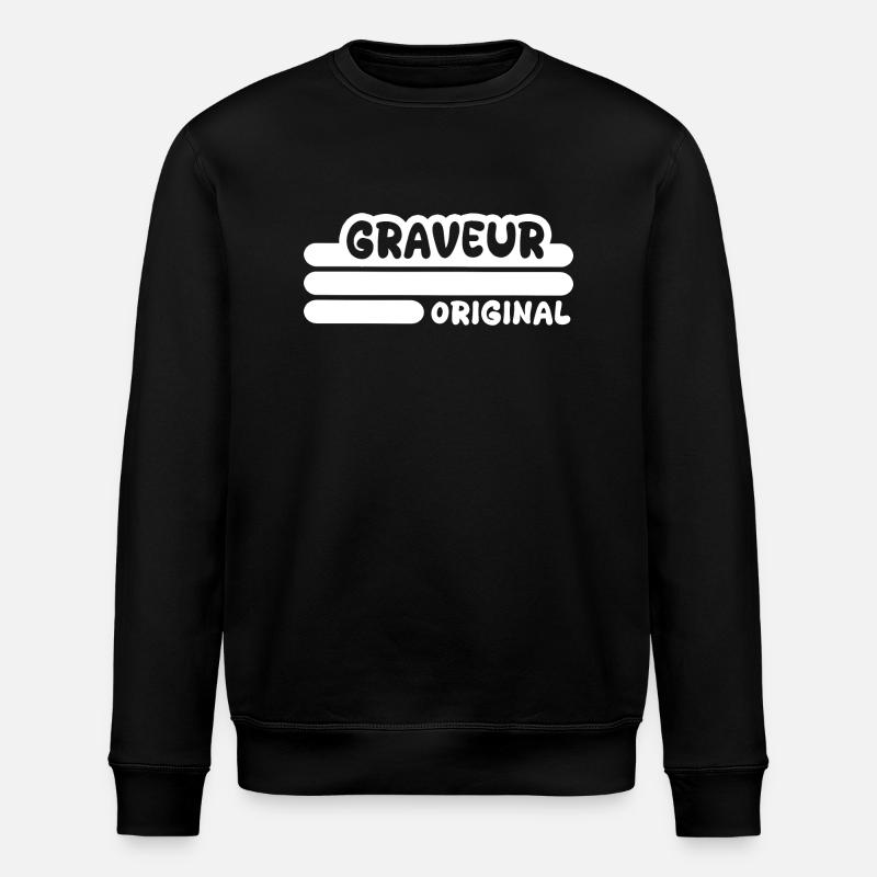 Profession : Graveur - Sweat bio ROLLER Stanley/Stella Unisexe - noir