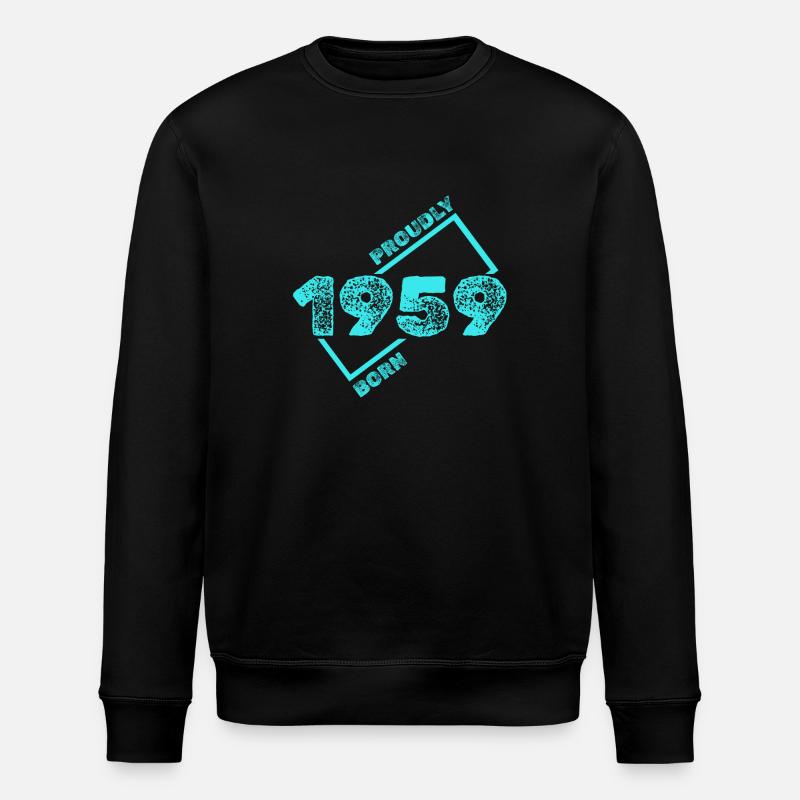 Geboren 1959 - Stanley/Stella Unisex Bio-Sweatshirt ROLLER - Schwarz