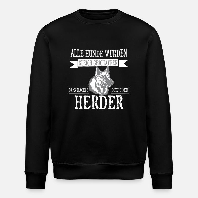 Alle Hunde Herder - Stanley/Stella Unisex Bio-Sweatshirt ROLLER - Schwarz