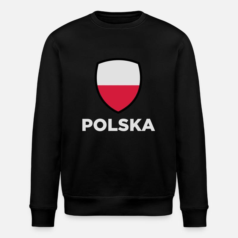 Nationalflagge von Polen - Stanley/Stella Unisex Bio-Sweatshirt ROLLER - Schwarz